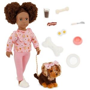 Our Generation Camryn & Coco 18" Matching Doll & Pet Set w/ Puppy Dog NEW